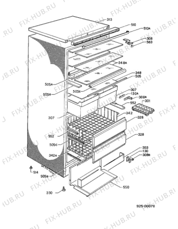 Взрыв-схема холодильника Electrolux ER2434B - Схема узла Housing 001